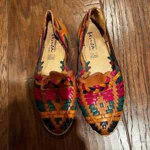 Beautiful leather Mexican shoes.